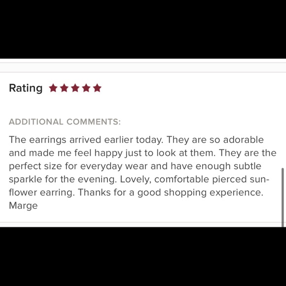 New Yellow Gold Sunflower Diamond Earrings - Picture 7 of 7